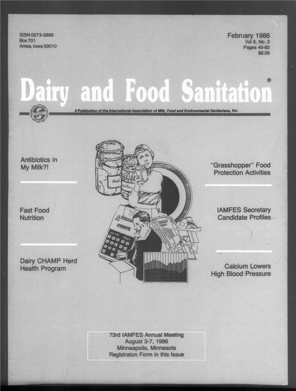 Dairy and Food Sanitation 1986-02: Vol 6 Iss 2