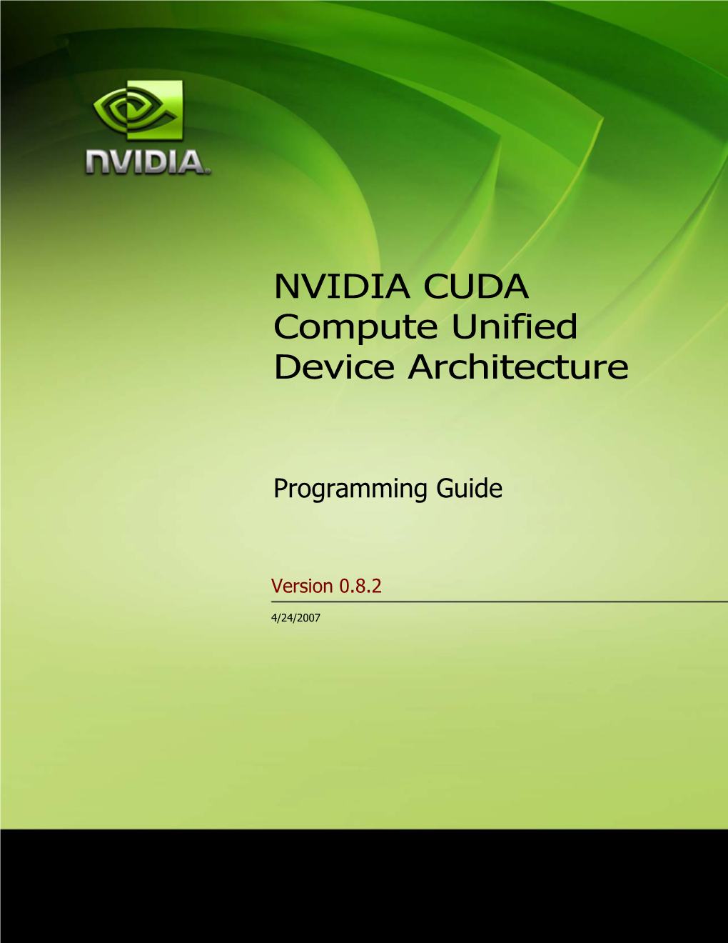 NVIDIA CUDA Programming Guide