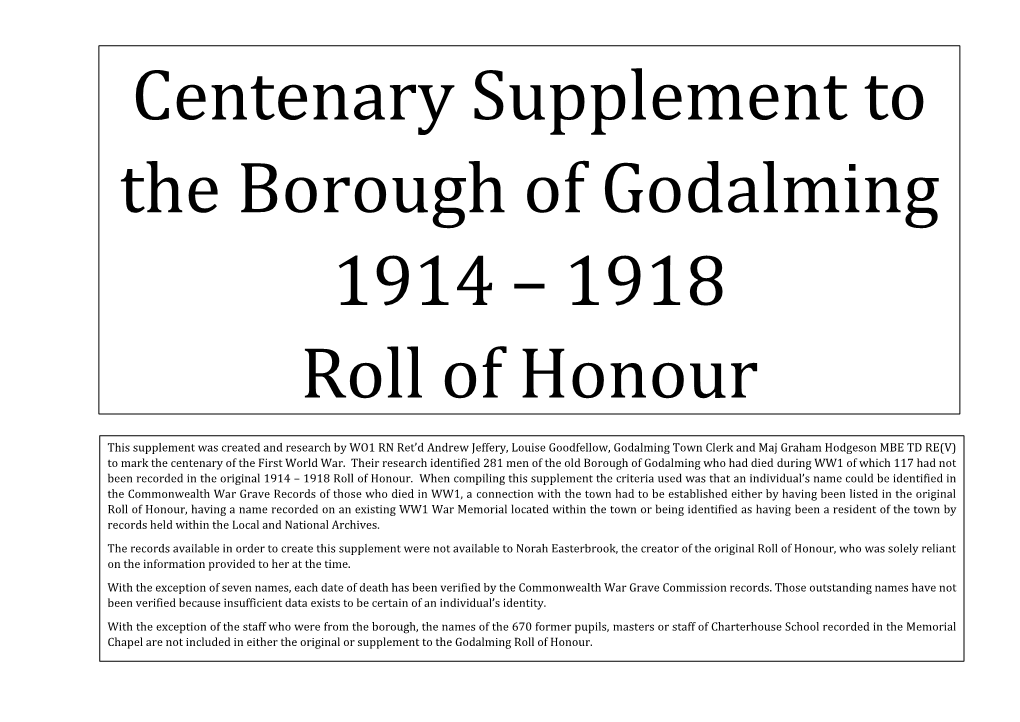 WW1 Roh Supplement B4 Size