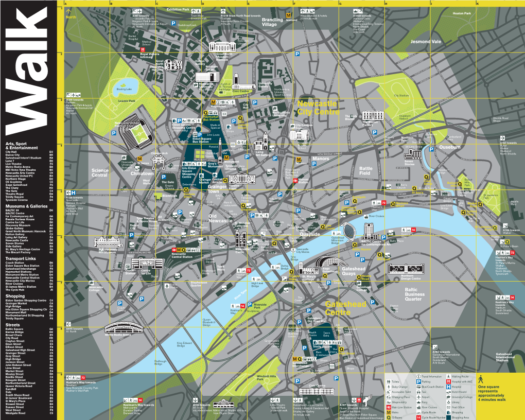 Download a Walking Map of Newcastle