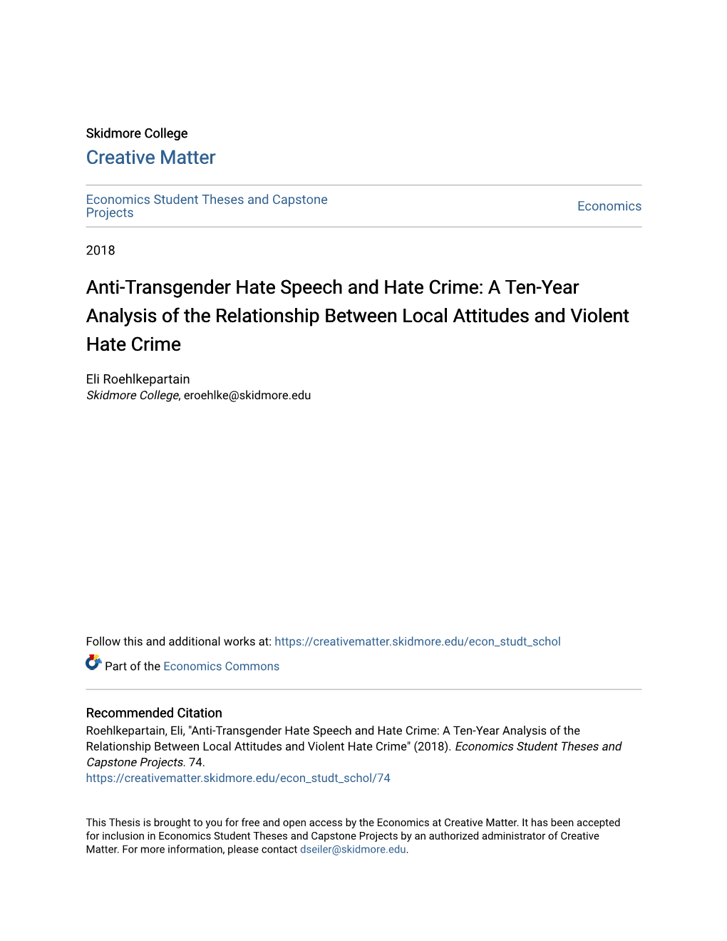 Anti-Transgender Hate Speech and Hate Crime: a Ten-Year Analysis of the Relationship Between Local Attitudes and Violent Hate Crime