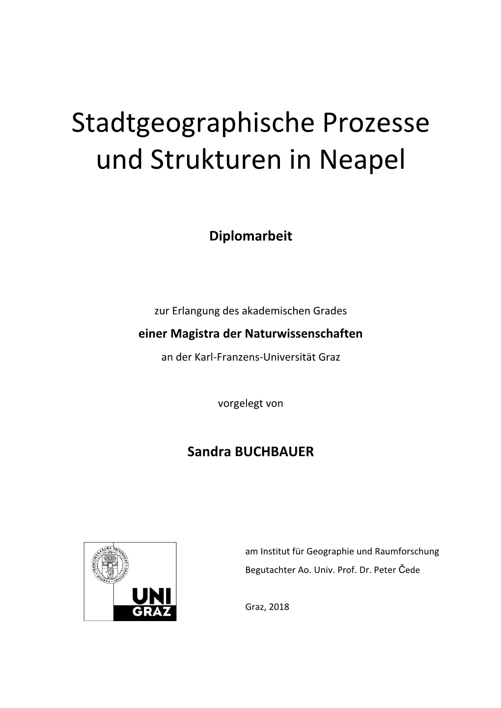 Stadtgeographische Prozesse Und Strukturen in Neapel