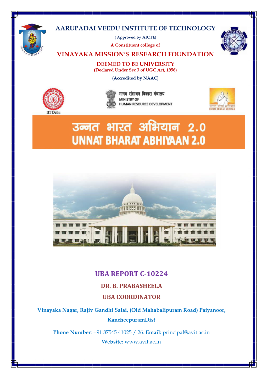 Uba Progress Report C-10224