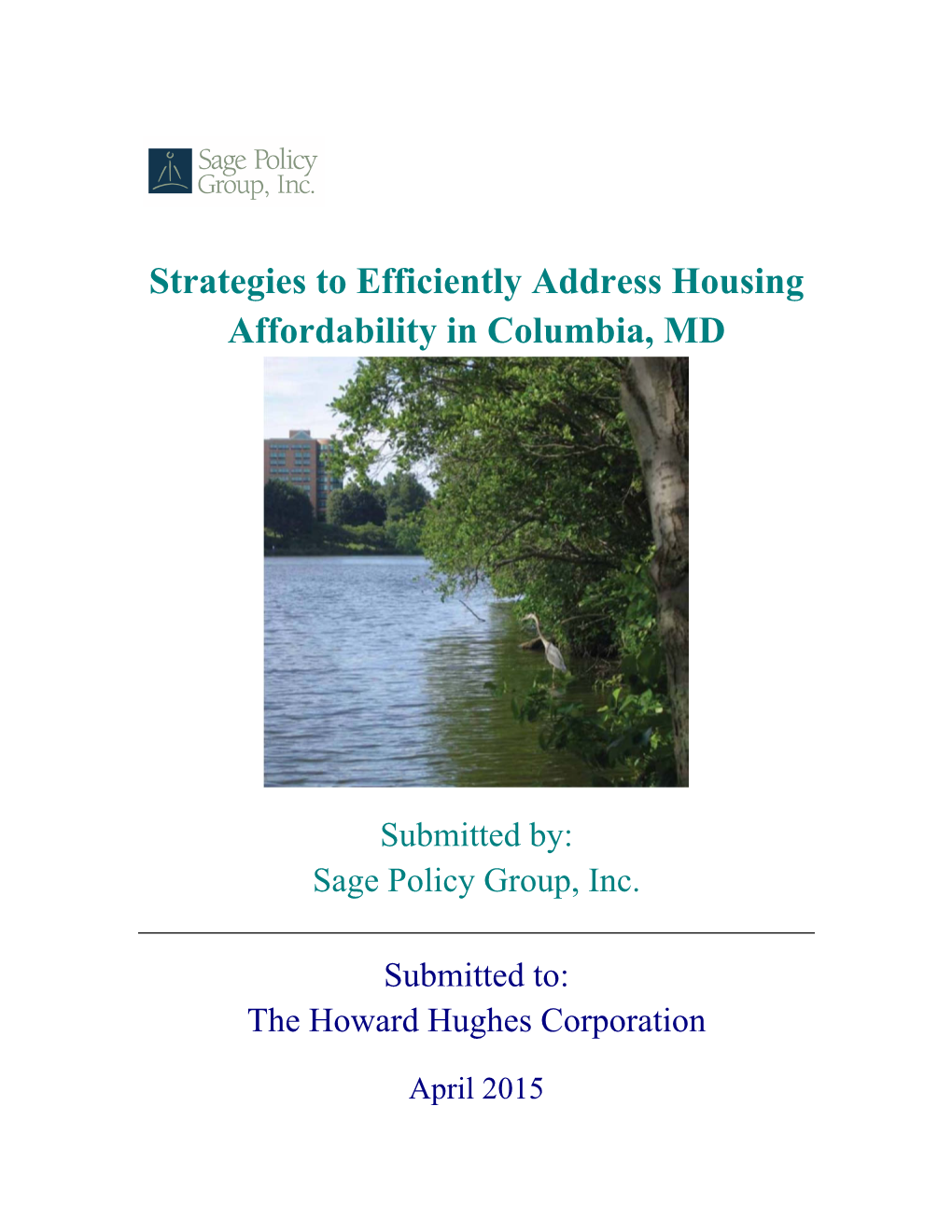 Strategies to Efficiently Address Housing Affordability in Columbia, MD