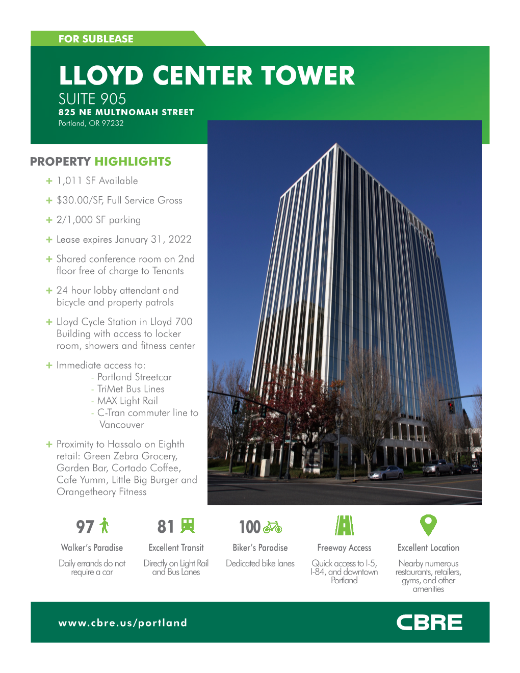 LLOYD CENTER TOWER SUITE 905 825 NE MULTNOMAH STREET Portland, OR 97232