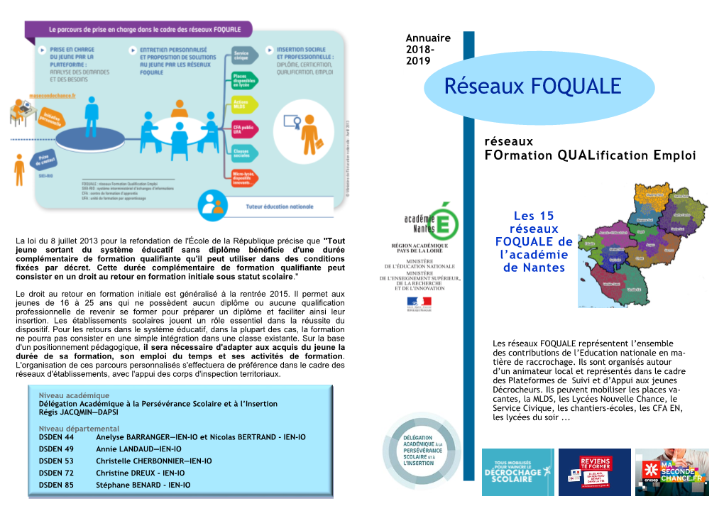 Annuaire Académique Des Réseaux FOQUALE