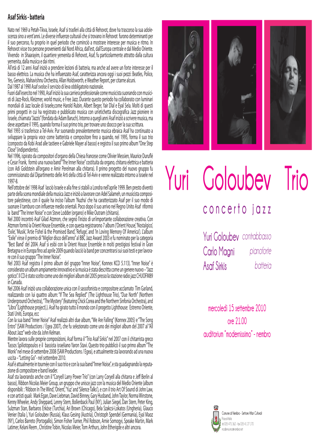 Yuri Goloubev Trio