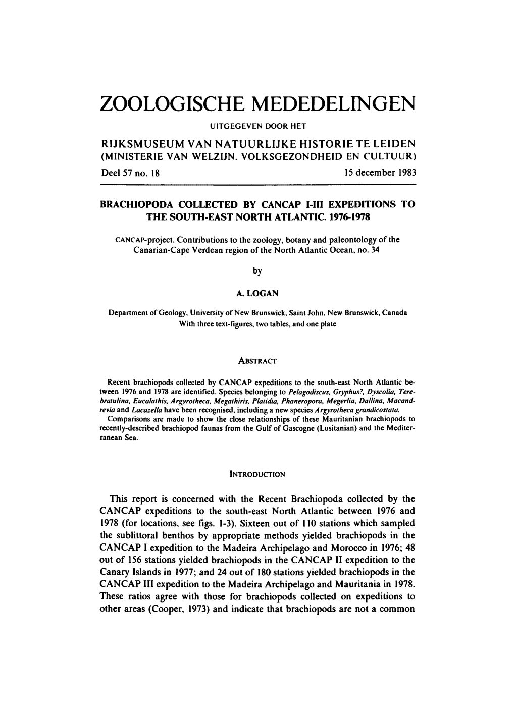 Zoologische Mededelingen