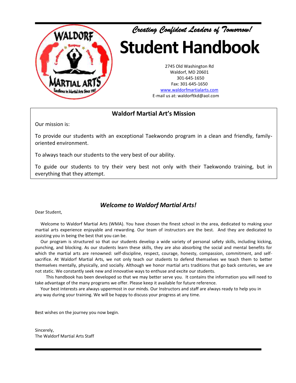 Student Handbook