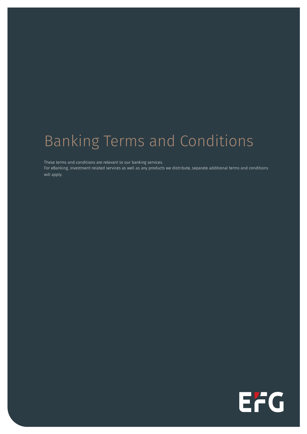 Banking Terms and Conditions