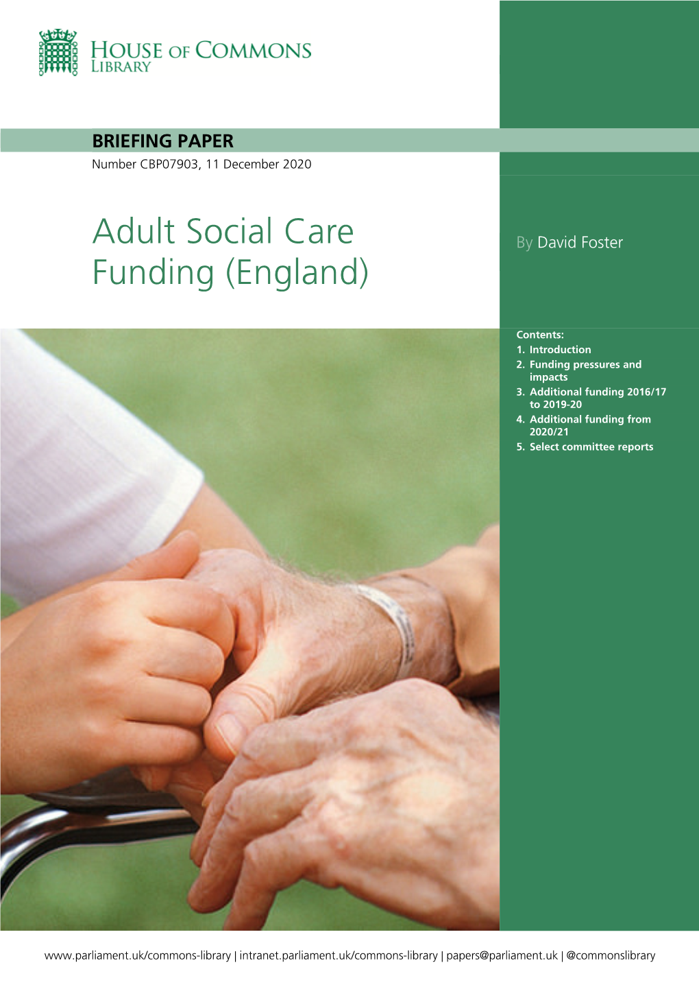 Adult Social Care Funding (England)