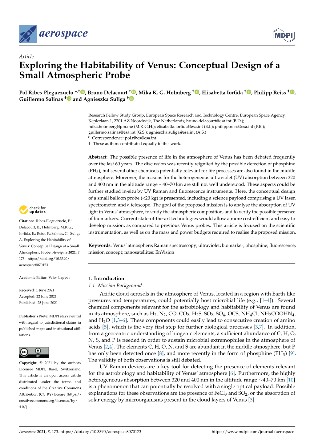 Exploring the Habitability of Venus: Conceptual Design of a Small Atmospheric Probe