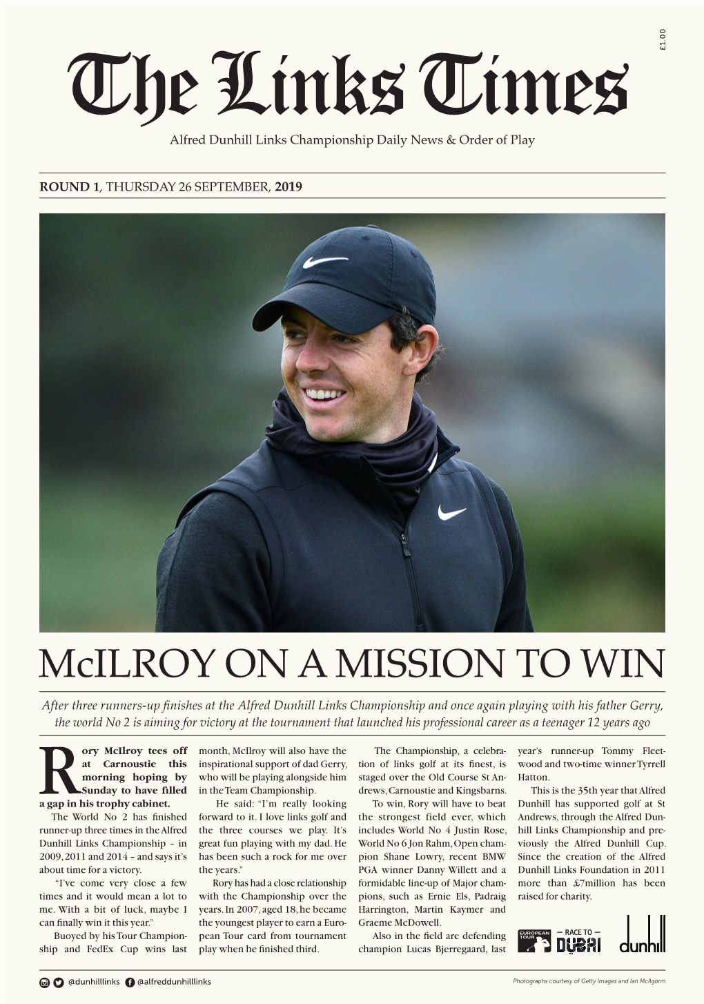Mcilroy on a MISSION TO