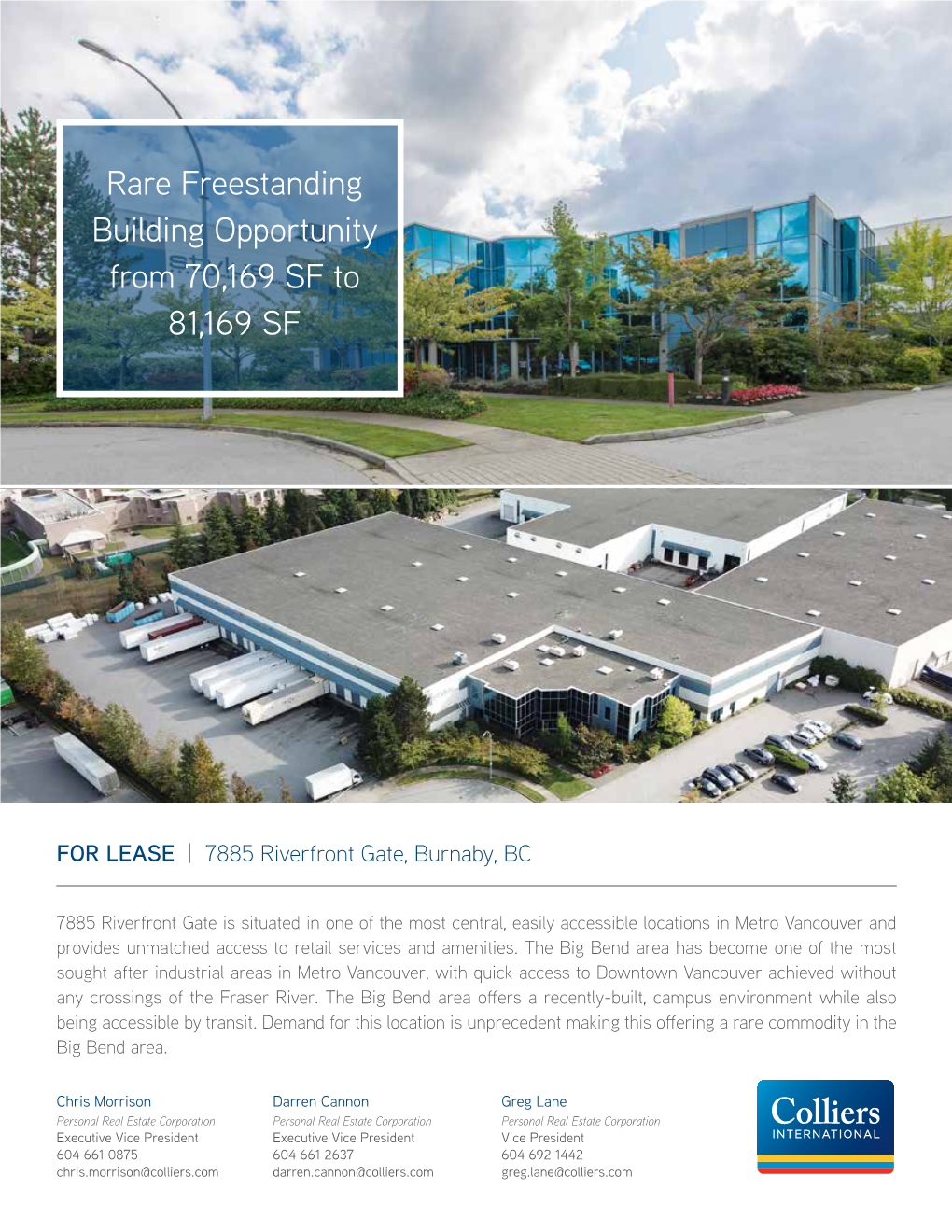 Rare Freestanding Building Opportunity from 70,169 SF to 81,169 SF