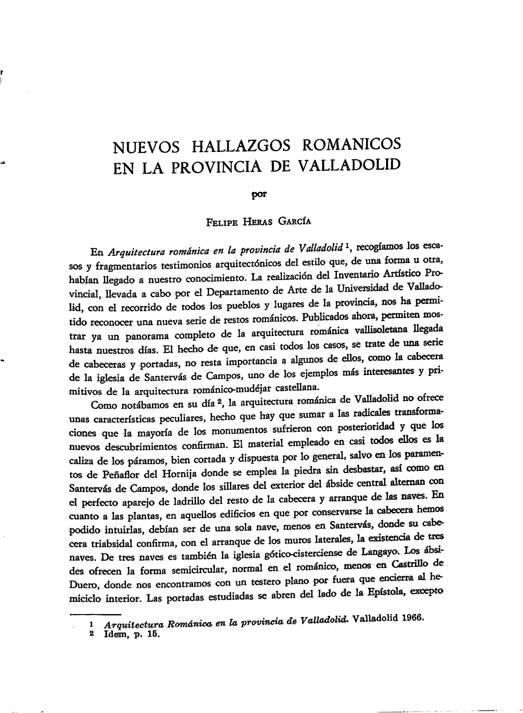 Nuevos Hallazgos Romanicos En La Provincia De Valladolid