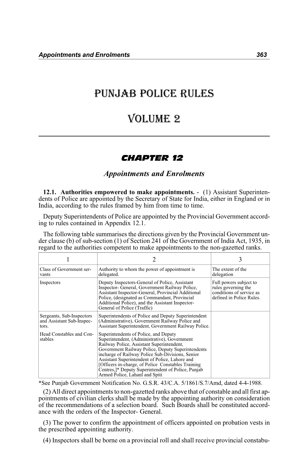 Punjab Police Rules Volume 2