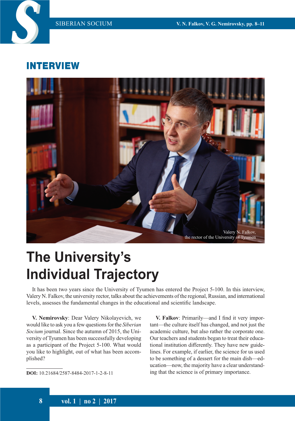 The University's Individual Trajectory