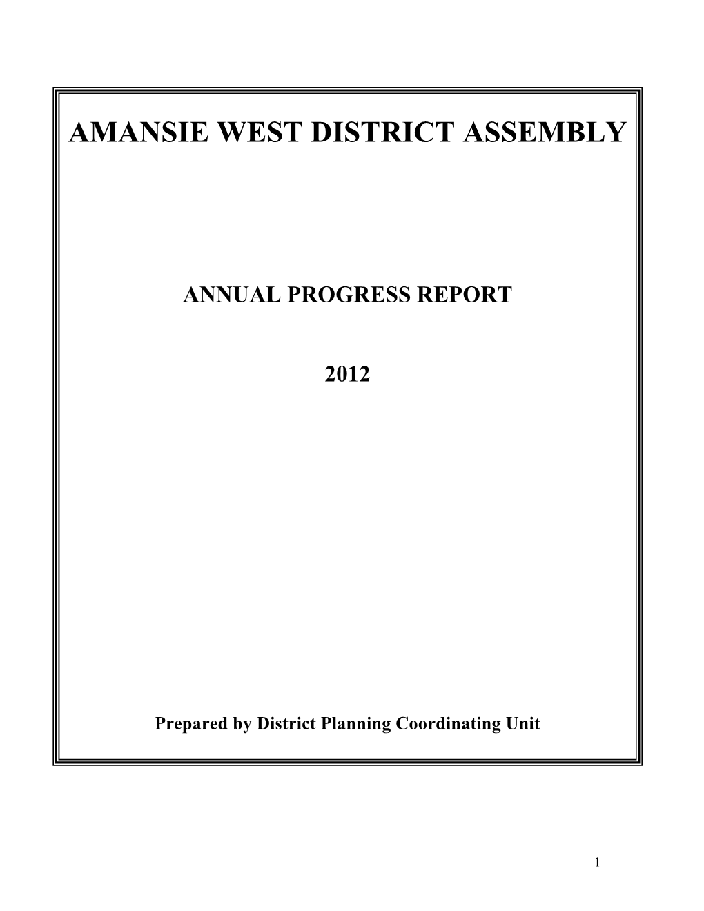 Amansie West District Assembly