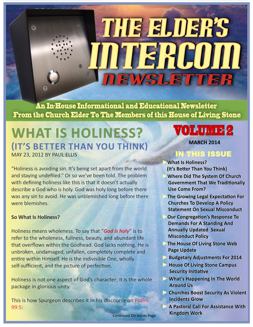 The Intercom Newsletter Volume 2