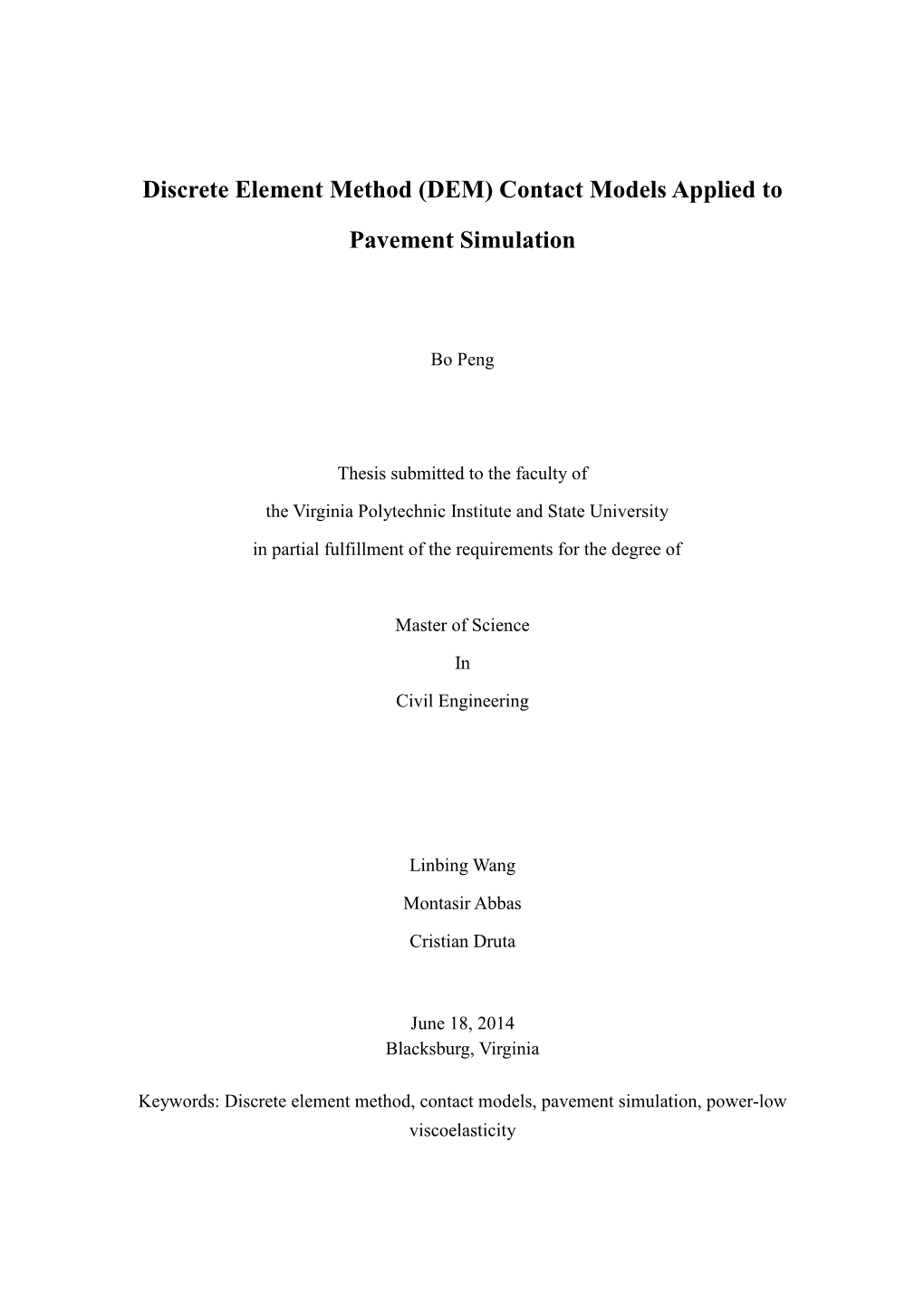 Discrete Element Method (DEM) Contact Models Applied To