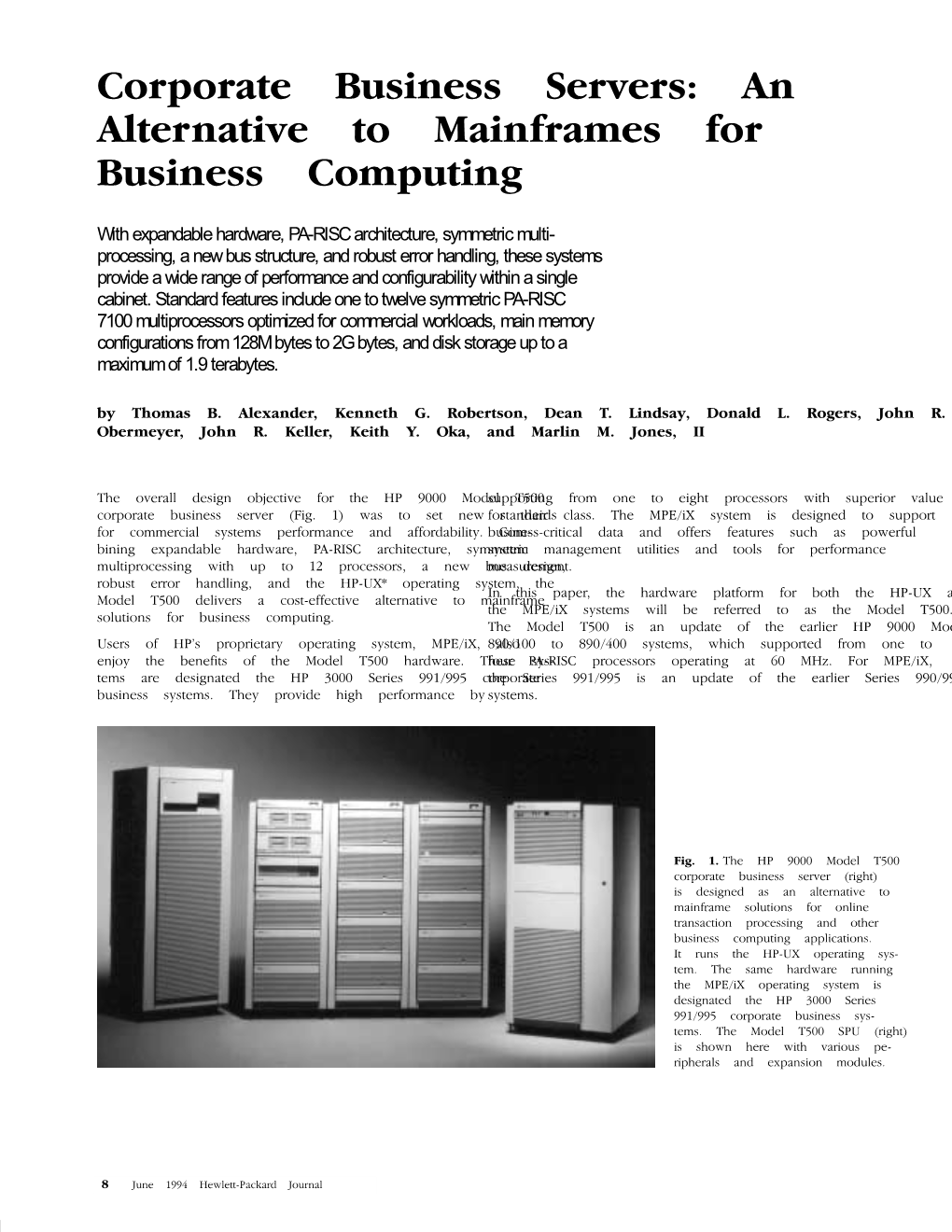 An Alternative to Mainframes for Business Computing