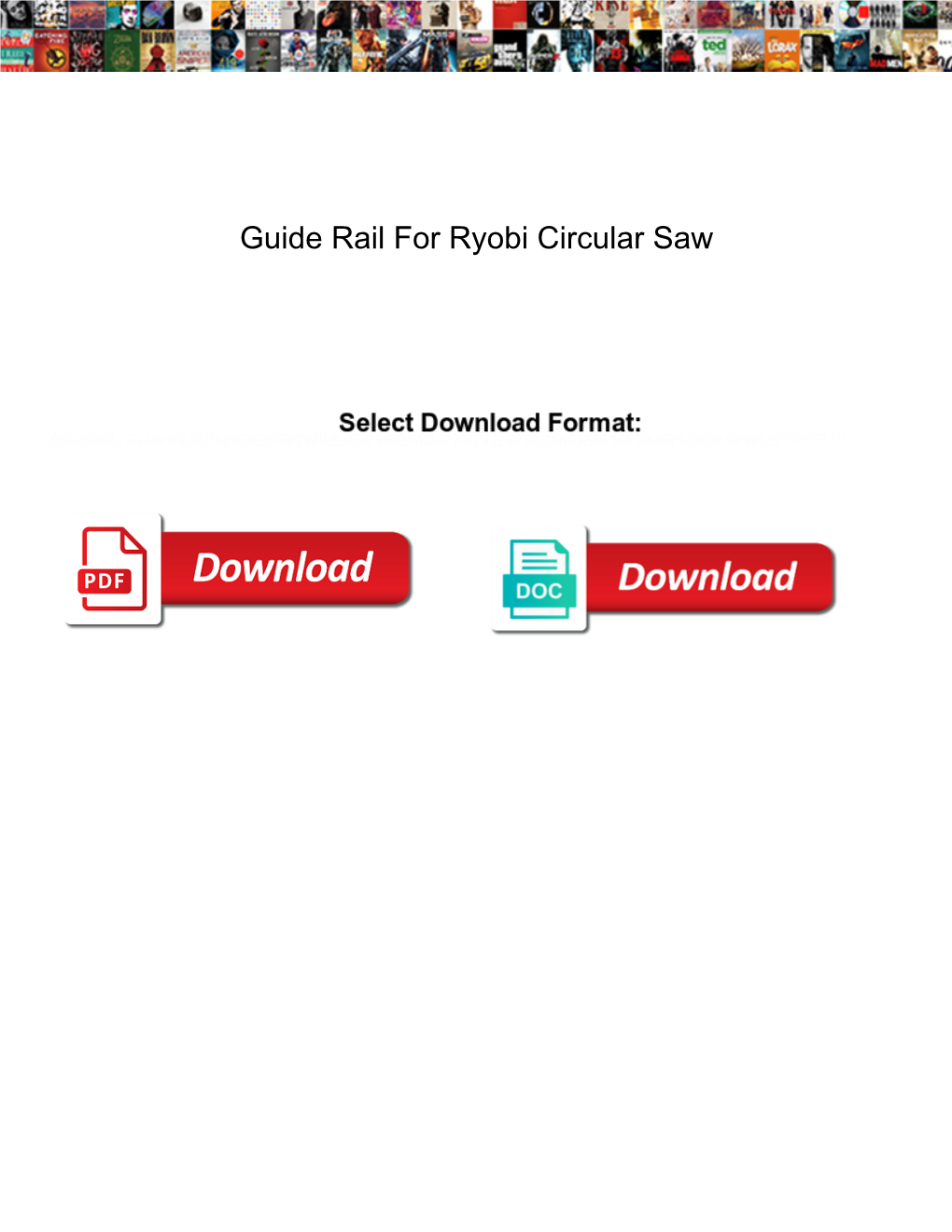 Guide Rail for Ryobi Circular Saw