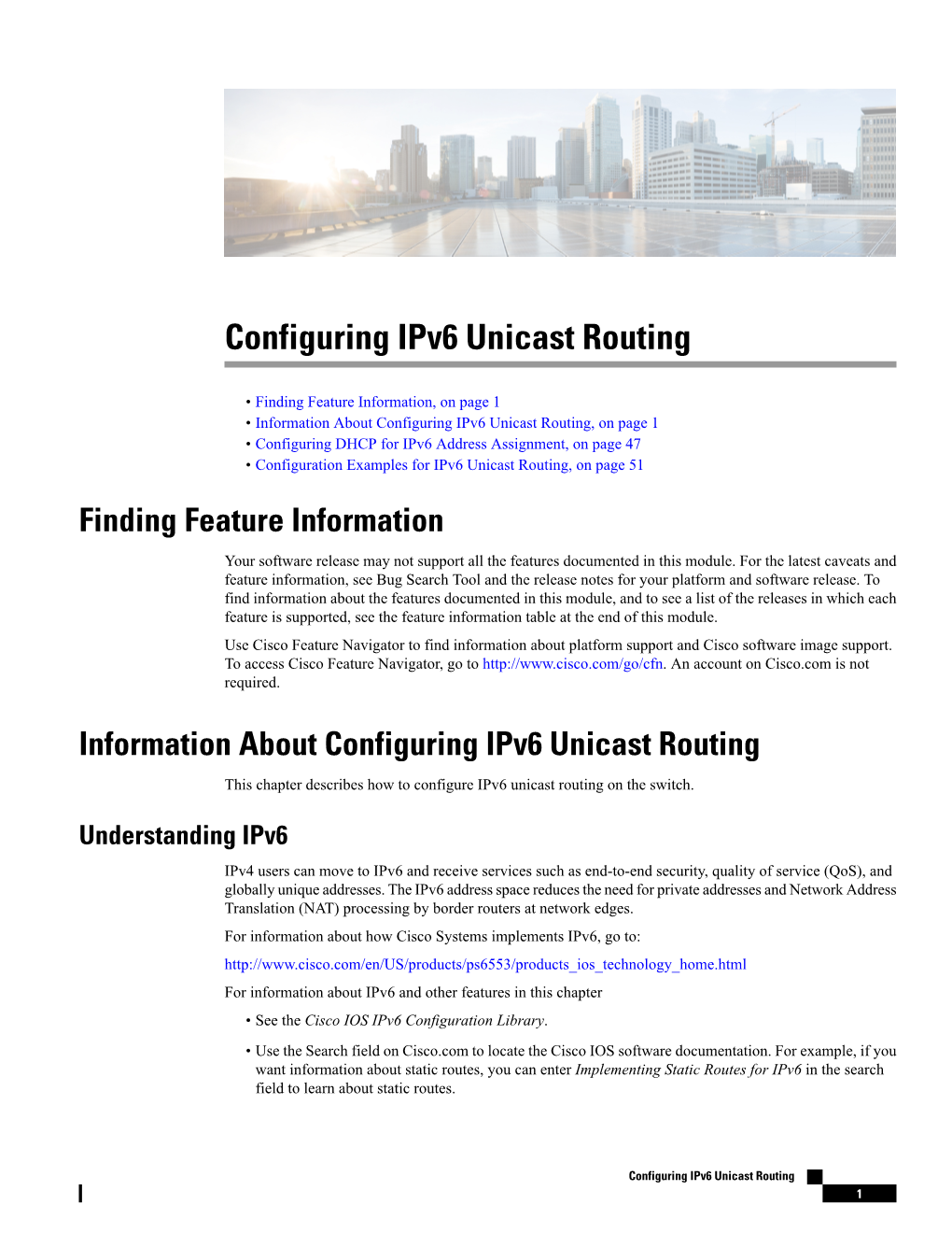 Configuring Ipv6 Unicast Routing