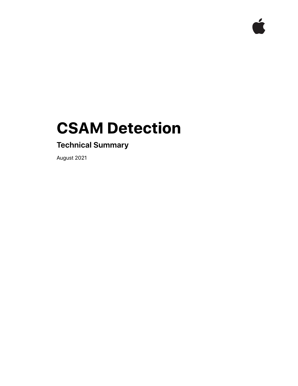 CSAM Detection Technical Summary