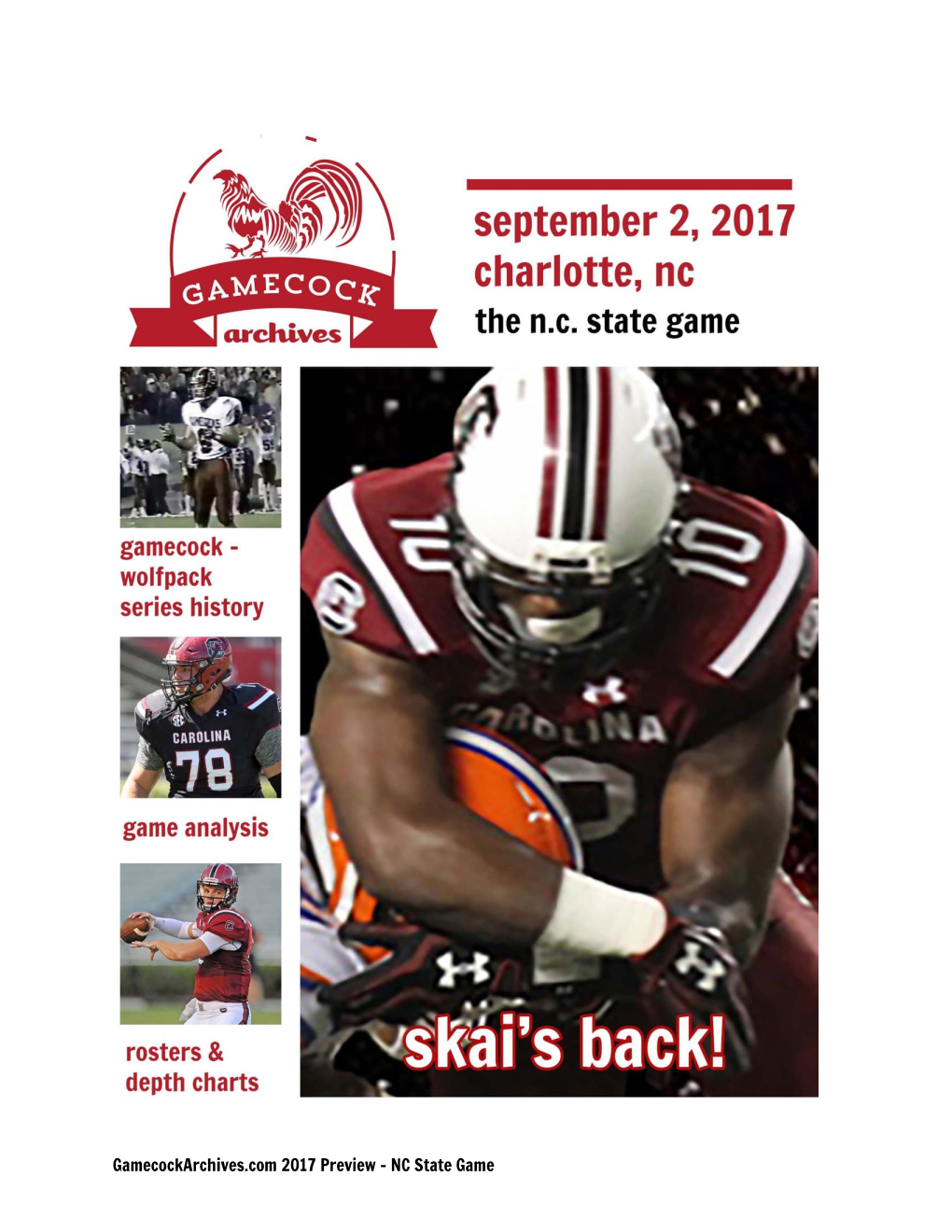 Gamecockarchives.Com 2017 Preview – NC State Game