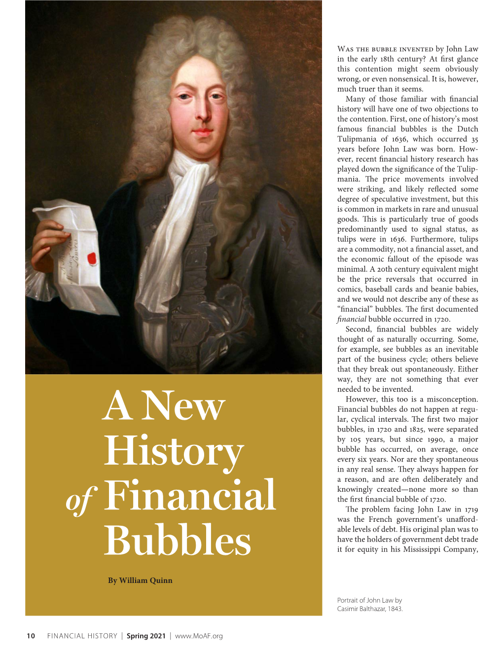 A New History of Financial Bubbles