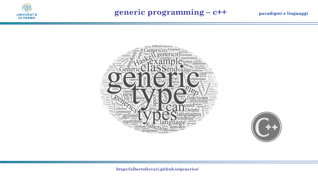 Cpp Generic Programming