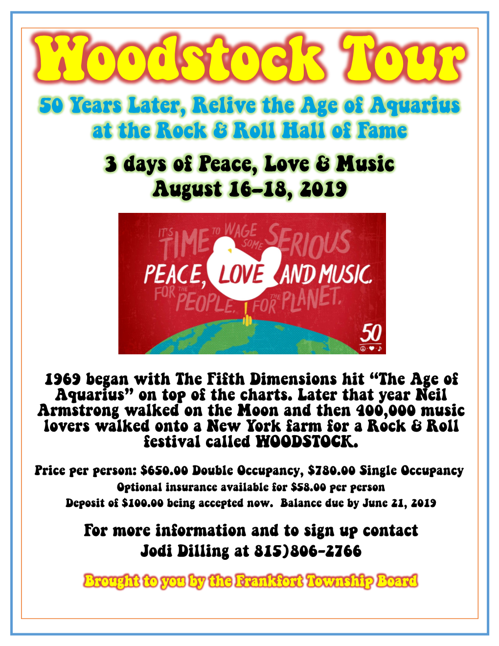 Woodstock Tour Woodstock