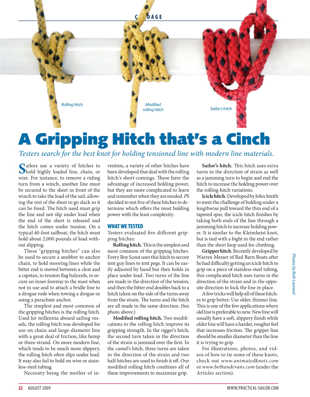 A Gripping Hitch That's a Cinch