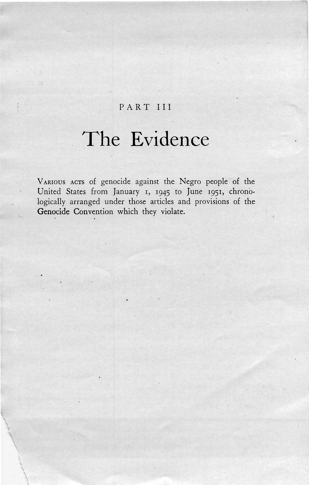 The Evidence