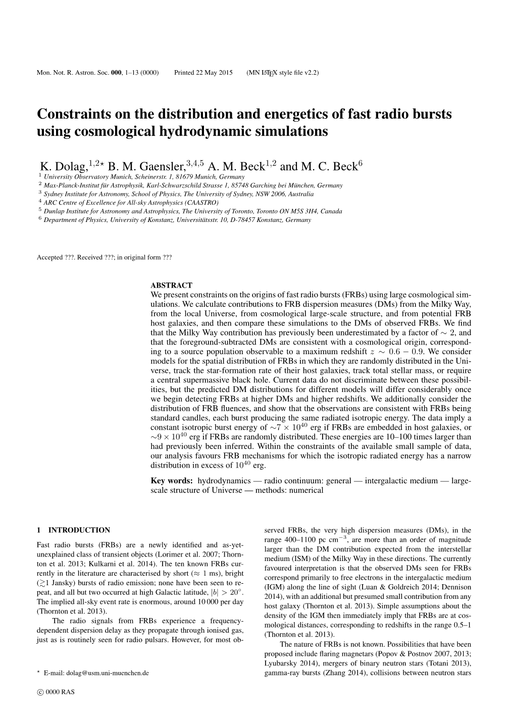 Constraints on the Distribution and Energetics of Fast Radio Bursts Using Cosmological Hydrodynamic Simulations