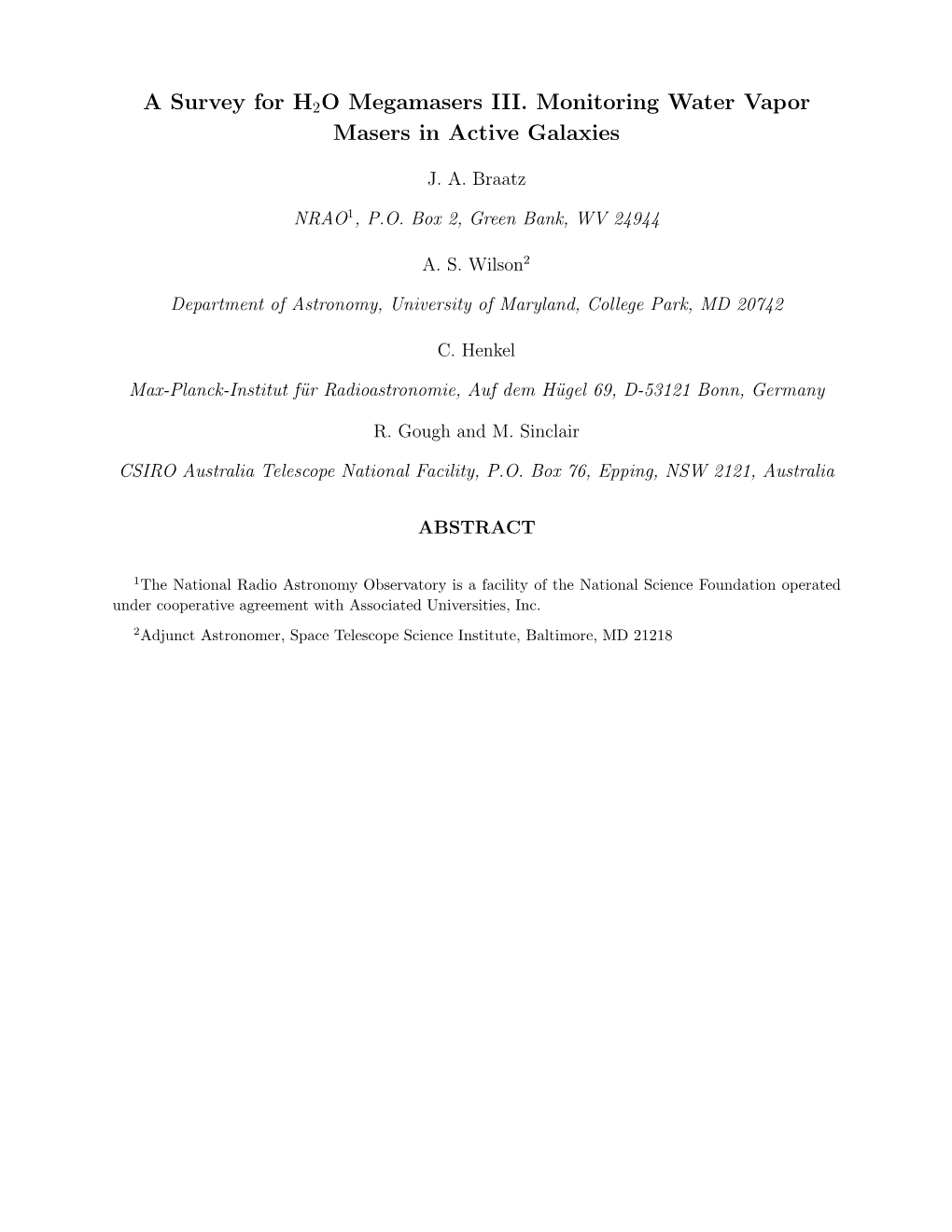 A Survey for H2O Megamasers III. Monitoring Water Vapor Masers in Active Galaxies