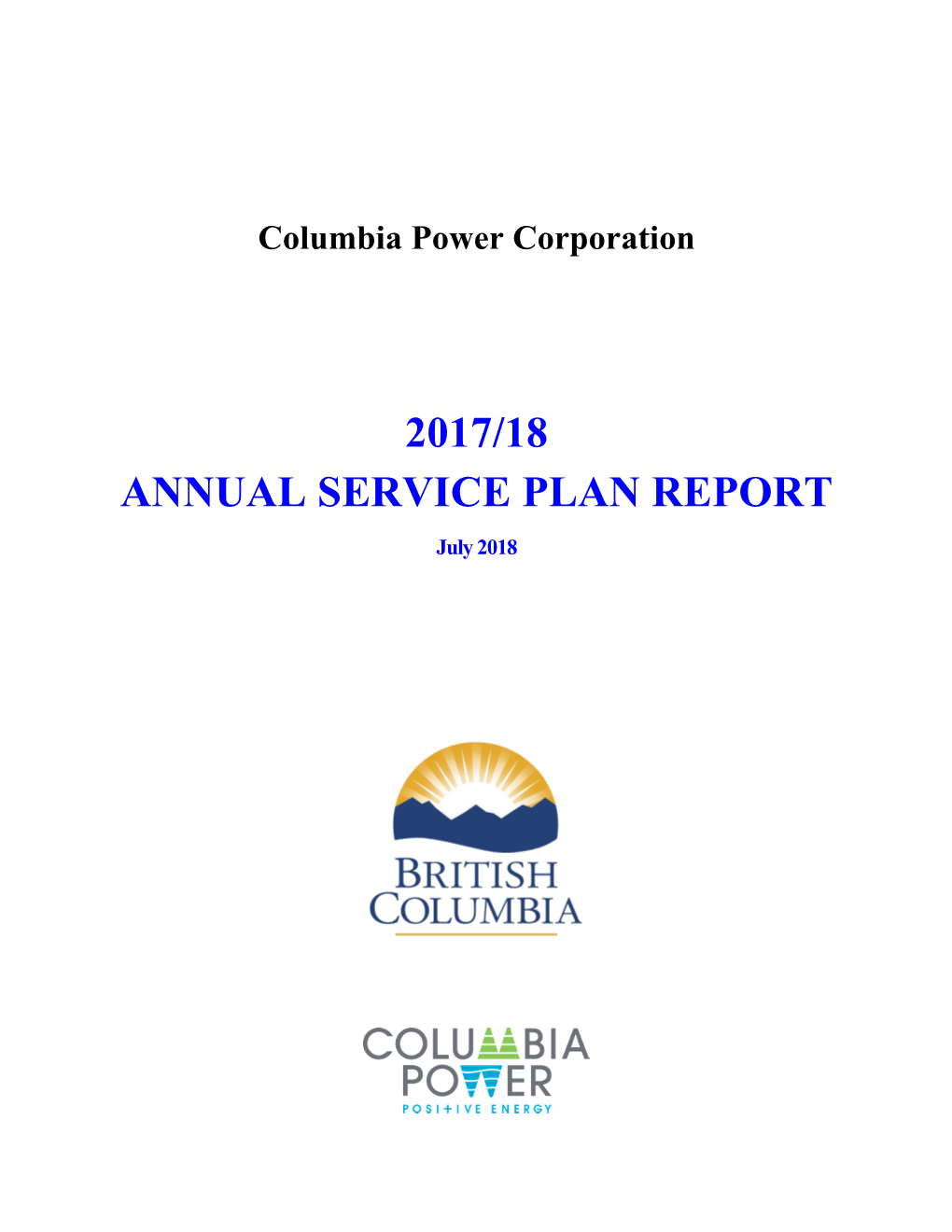 2017/18 ANNUAL SERVICE PLAN REPORT July 2018