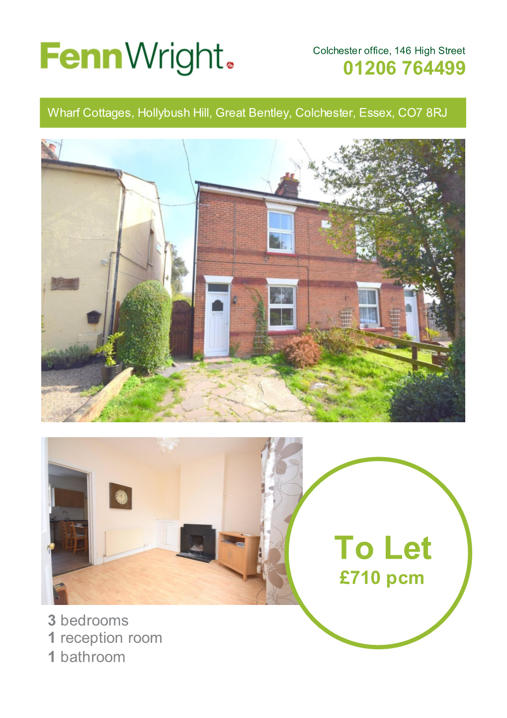 To Let £710 Pcm