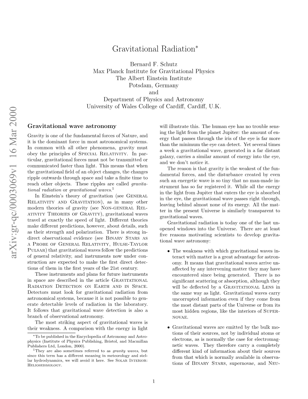 Gravitational Radiation