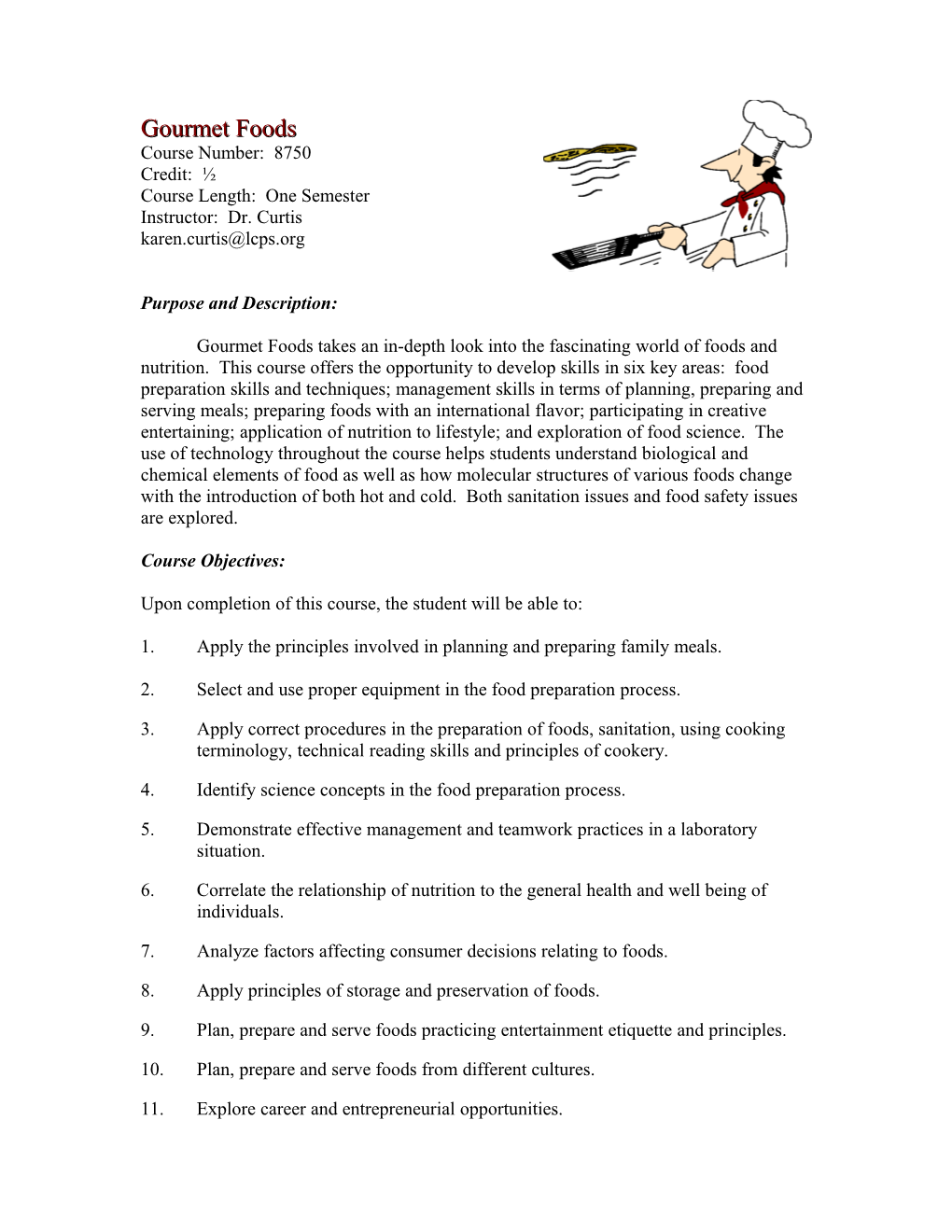 Course Length: One Semester