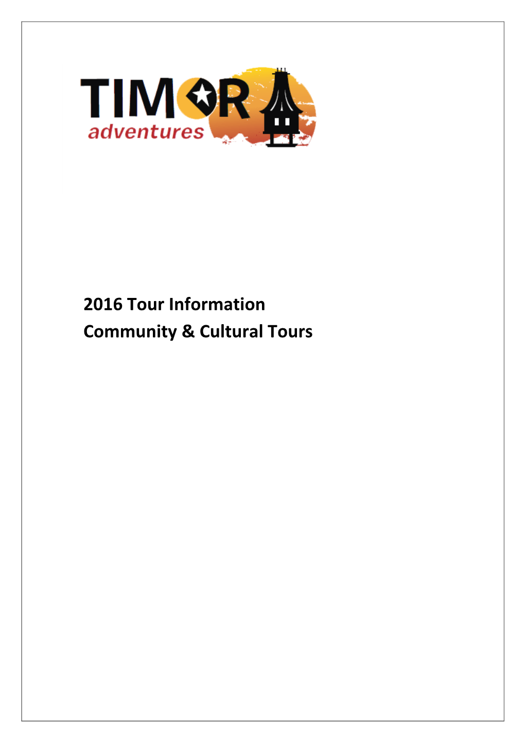 Tour Information Document