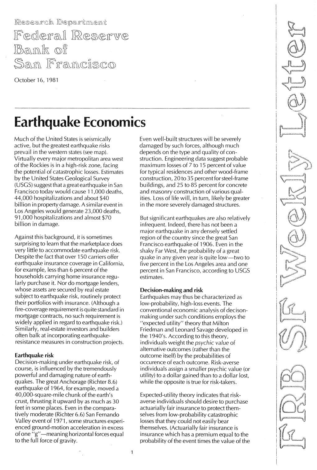 Earthquake Economics