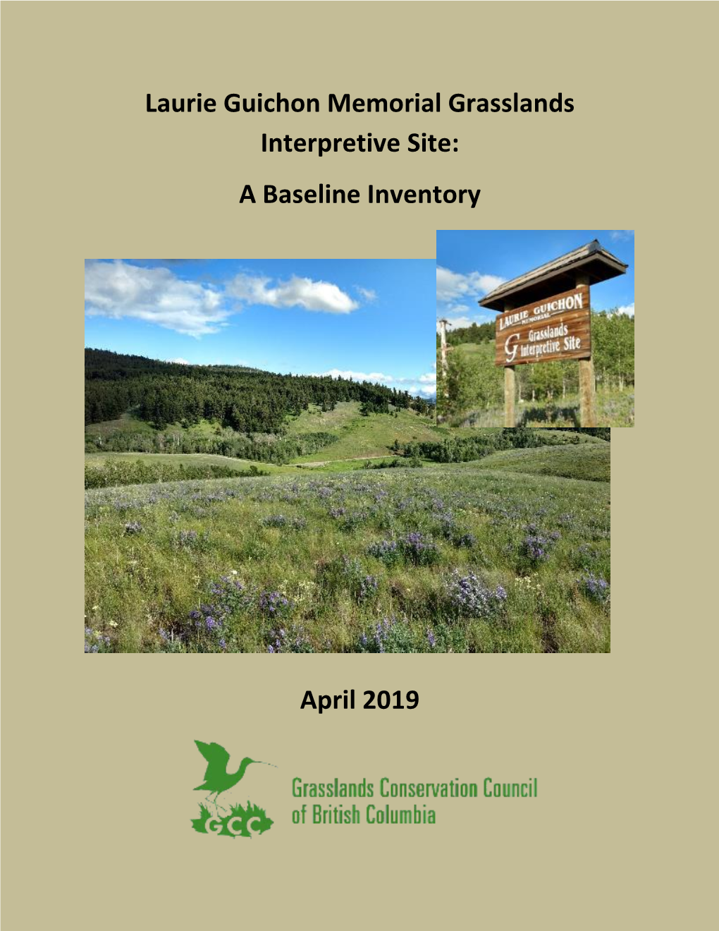 Laurie Guichon Memorial Grasslands Interpretive Site: a Baseline Inventory