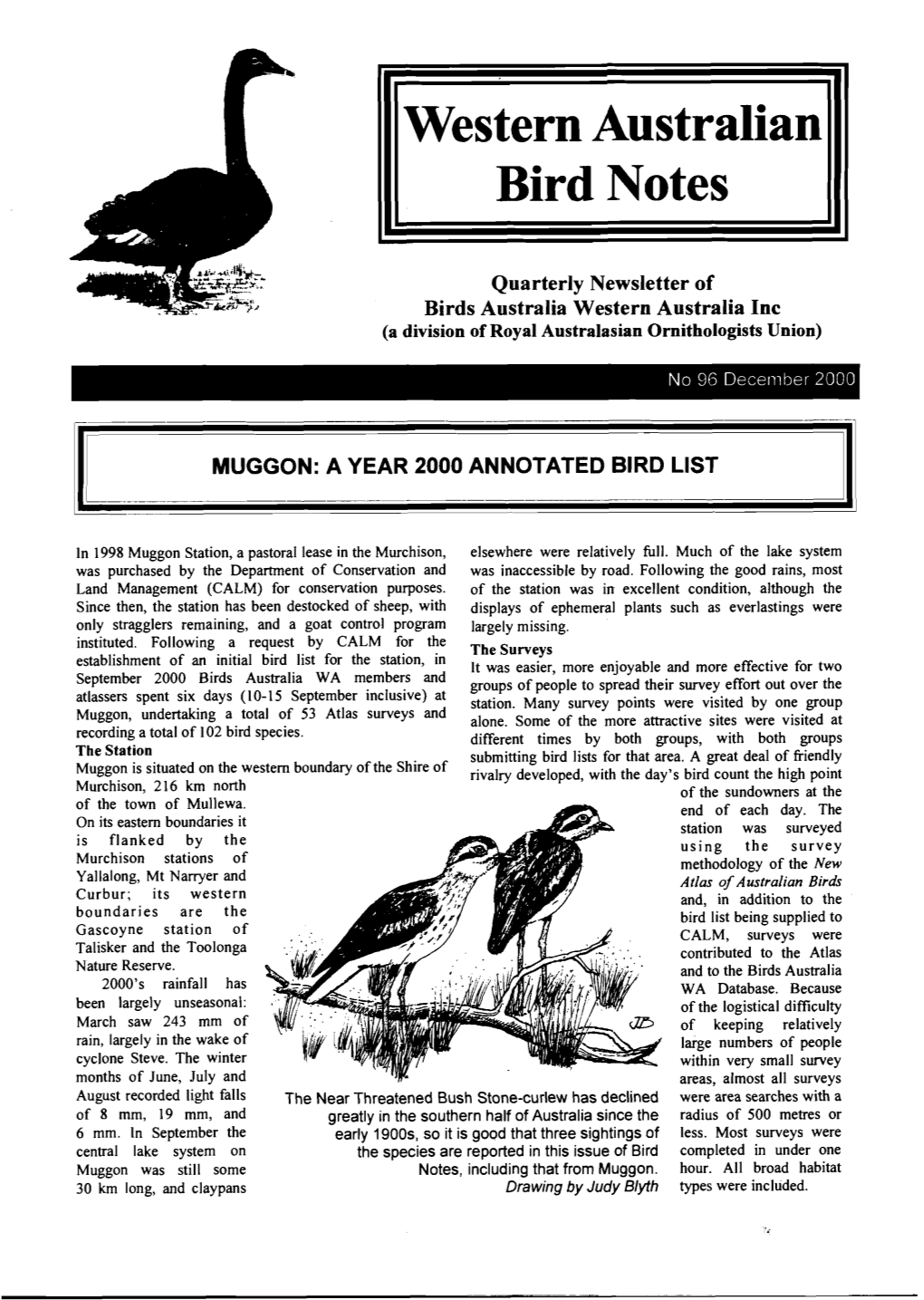 Western Australian Bird Notes