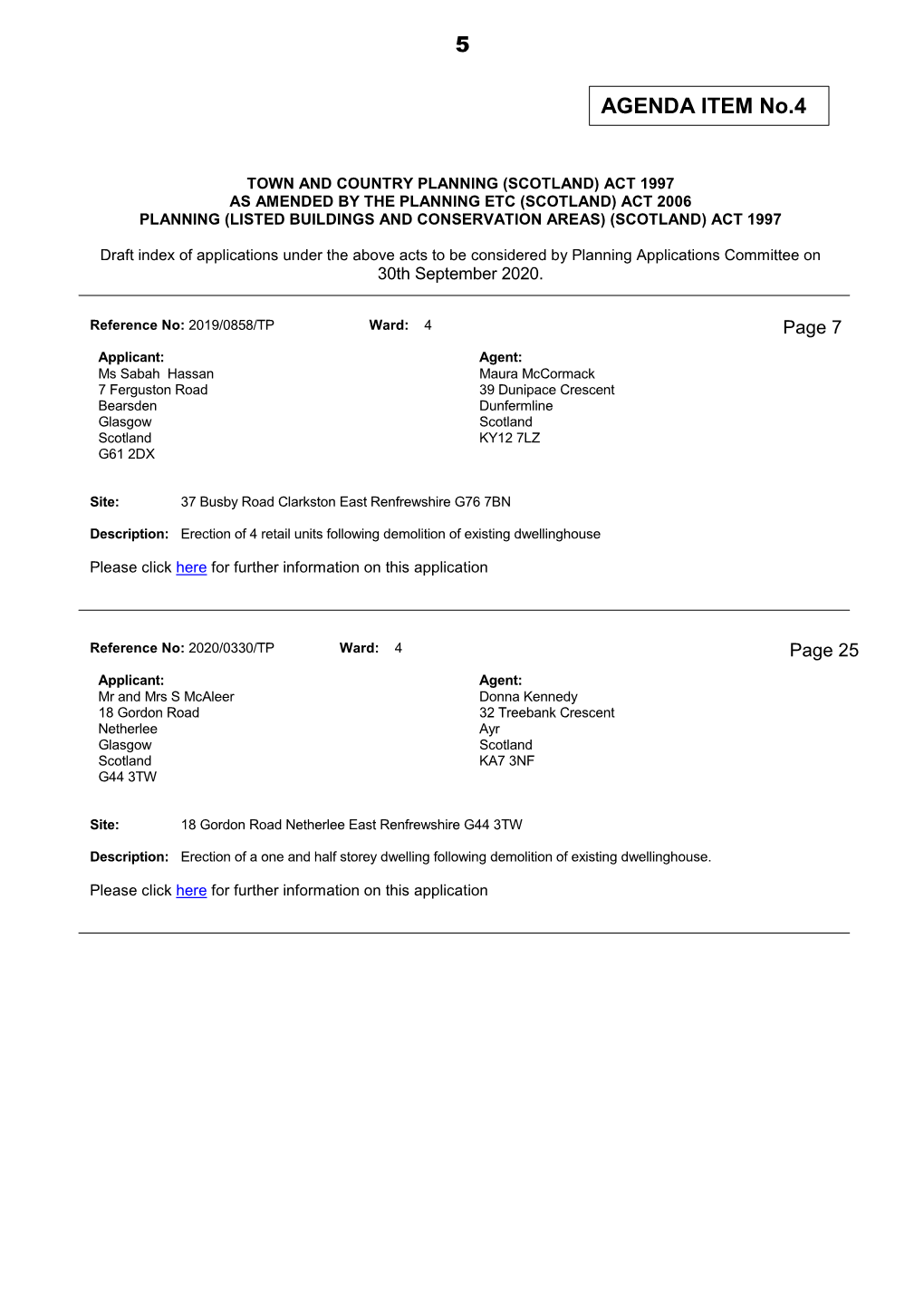Planning Applications Committee Item 04
