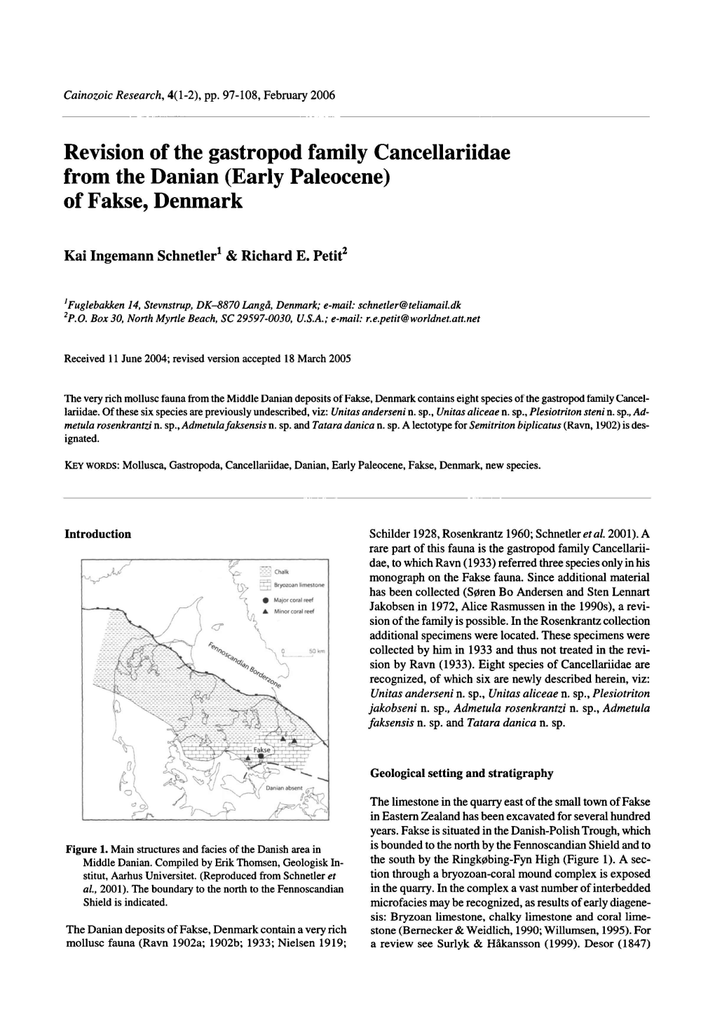 The Gastropod Family Cancellariidae