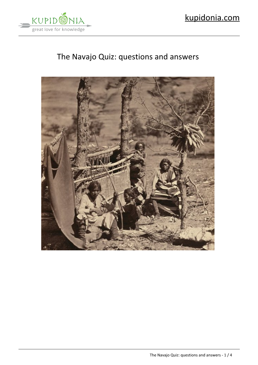 The Navajo Quiz: Questions and Answers