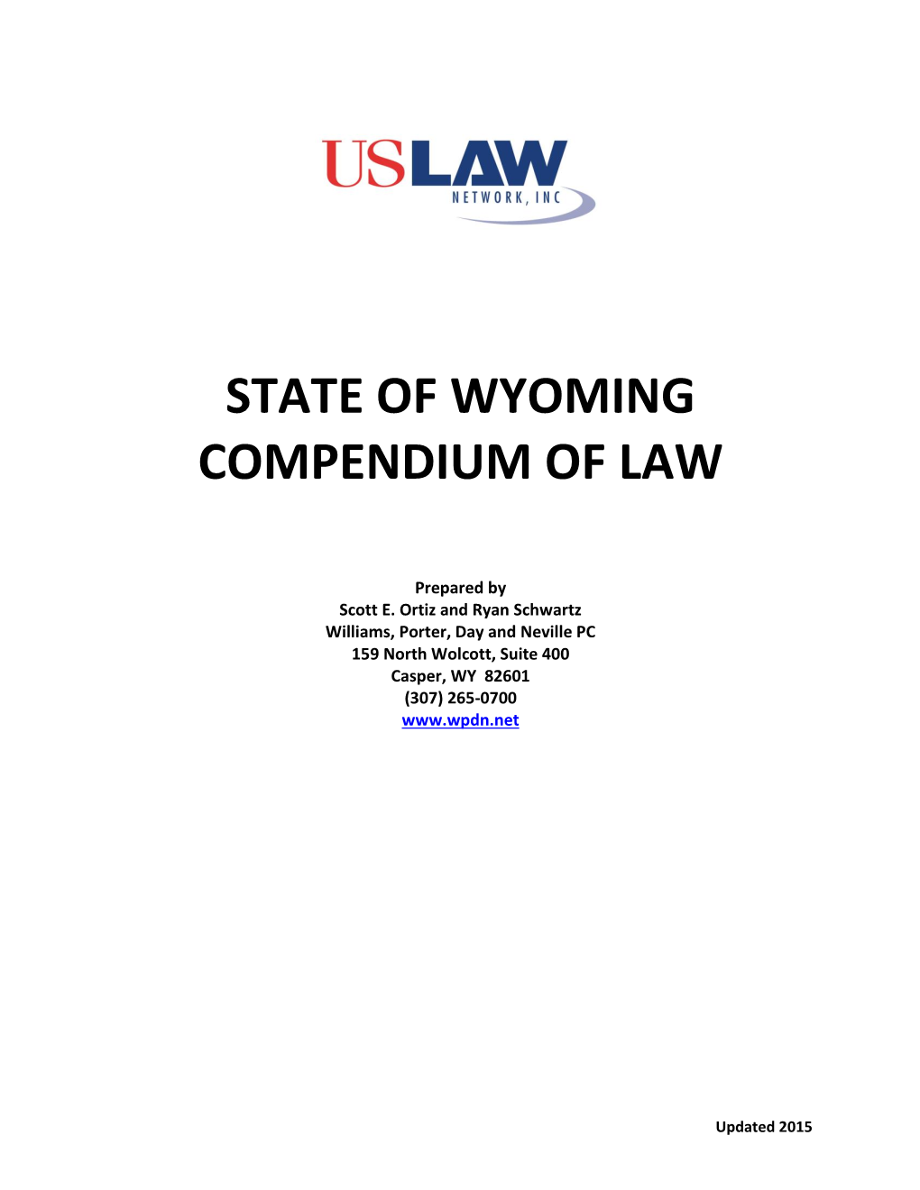 Wyoming Compendium of Law