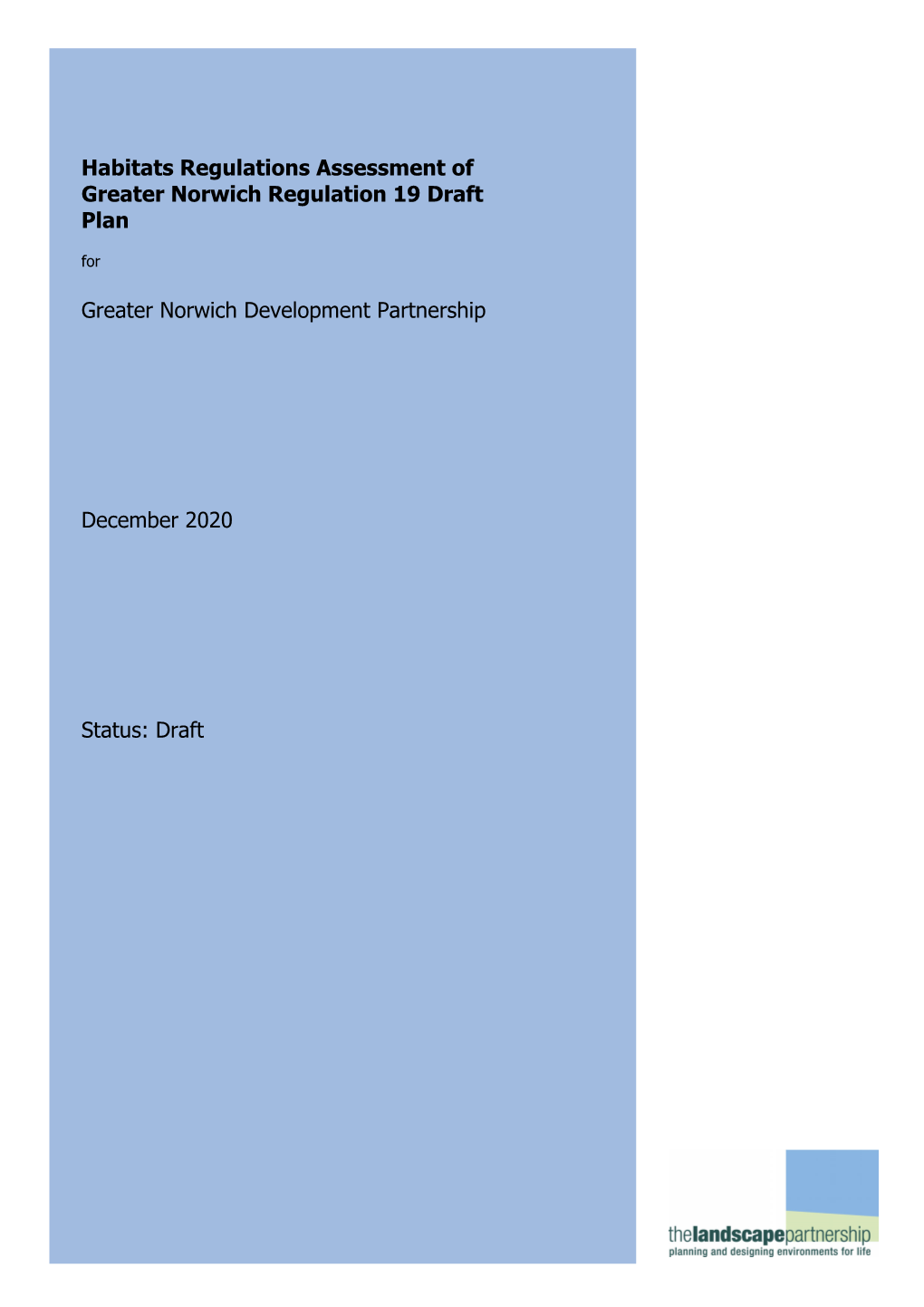 Habitats Regulation Assessment of the Greater Norwich