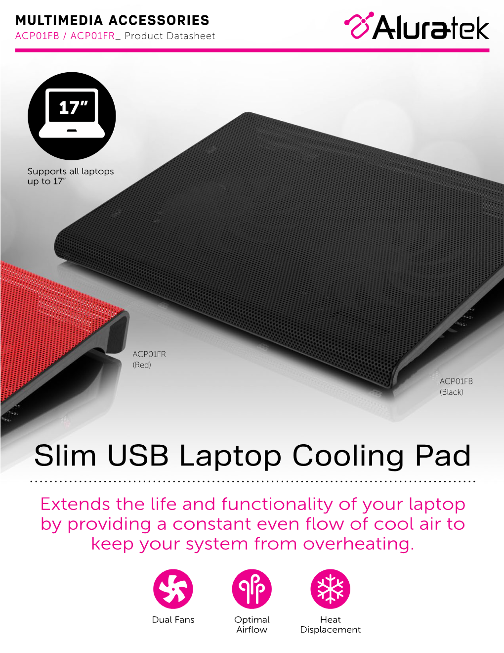 Slim USB Laptop Cooling Pad